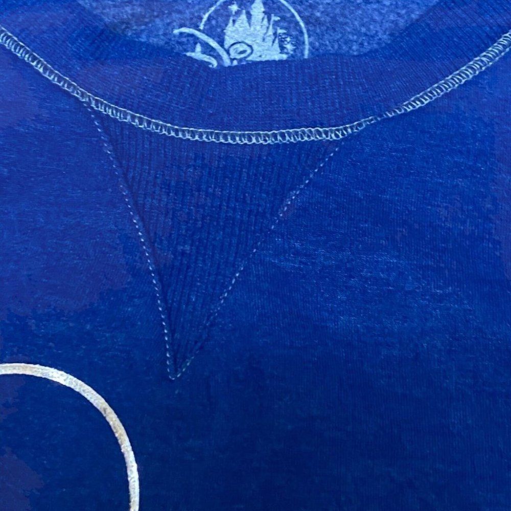 Disney World Wishes Sweatshirt Mickey Mouse Foil Jersey Ears Lounge - Picture 8 of 11